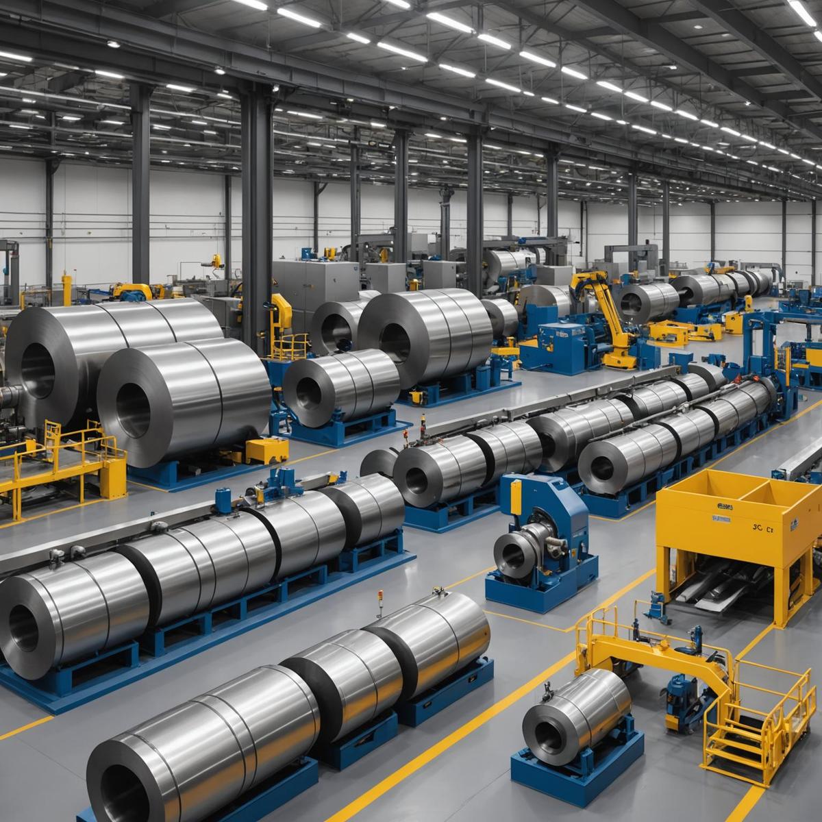 Person standing in a factory with machinery in the background