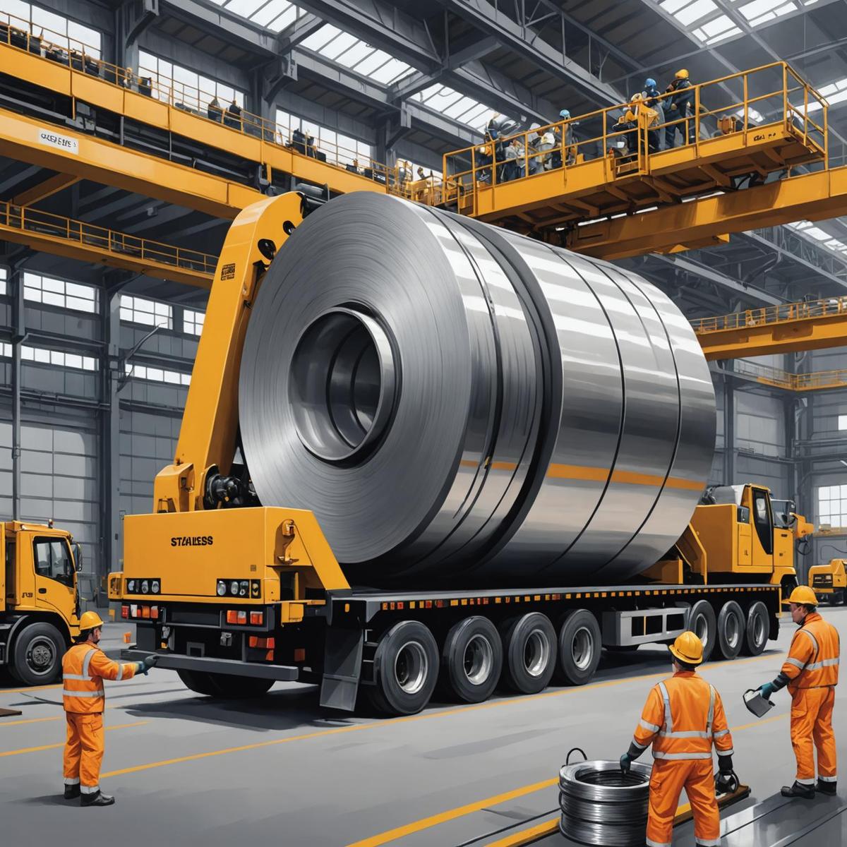 Person standing in a factory with machinery in the background
