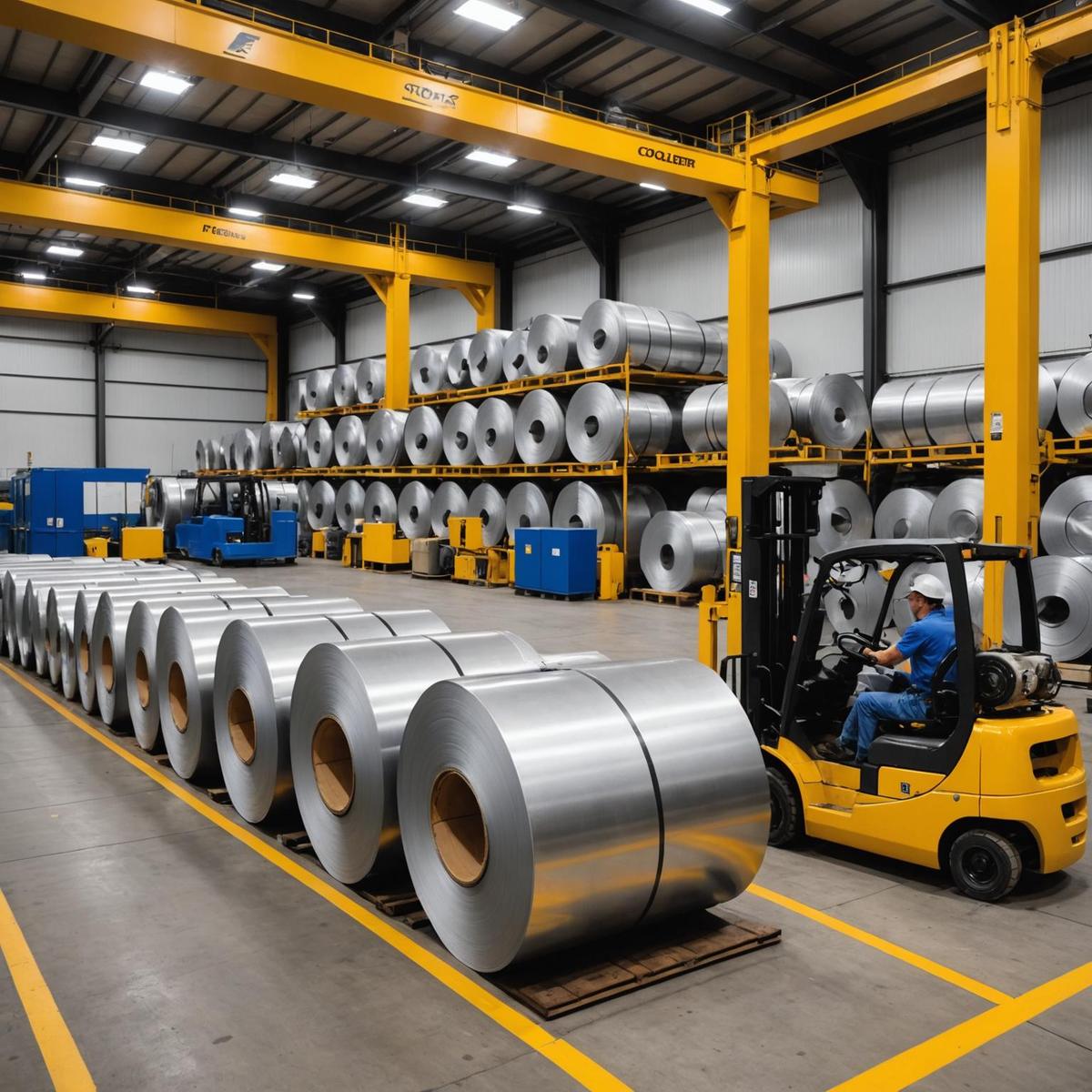Person standing in a factory with machinery in the background