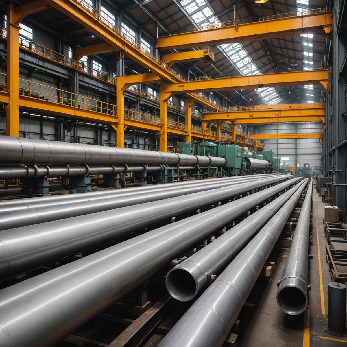 Person standing in a factory with machinery in the background