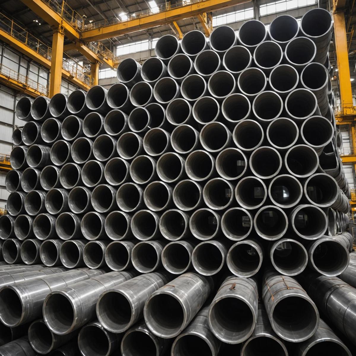 Person standing in a factory with machinery in the background